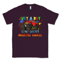 Plum just a boy who loves monster trucks Classic Tee - JahusDesignShop