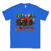 True Royal just a boy who loves monster trucks Classic Tee - JahusDesignShop