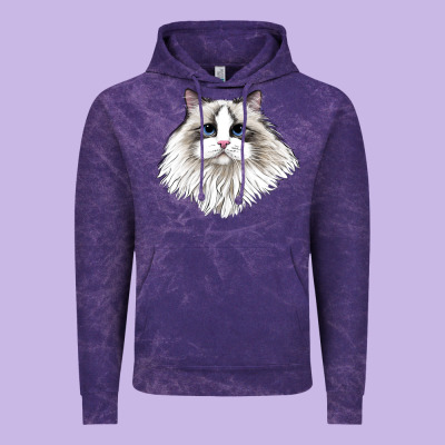 Ragdoll Face Cat Vintage Hoodie Designed By Lillyallendesigns