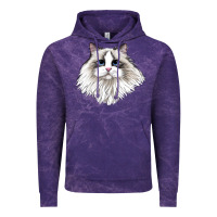 Cloud Purple Ragdoll Face Cat Vintage Hoodie - LillyAllenDesigns