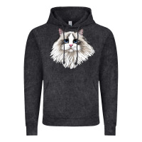 Vintage Black Ragdoll Face Cat Vintage Hoodie - LillyAllenDesigns