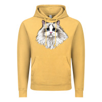 Vintage Mustard Ragdoll Face Cat Vintage Hoodie - LillyAllenDesigns