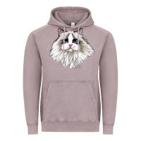 Vintage Zinc Ragdoll Face Cat Vintage Hoodie - LillyAllenDesigns