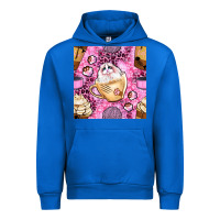 Cobalt cat coffee cups and paw with leopard and glitter seamless pattern bbs Urban Hoodie - BundleAndBundleShop