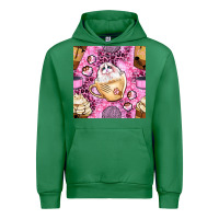 Emerald cat coffee cups and paw with leopard and glitter seamless pattern bbs Urban Hoodie - BundleAndBundleShop