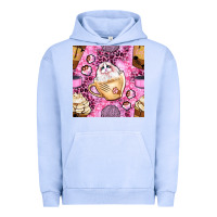 Pigment Grape Ice cat coffee cups and paw with leopard and glitter seamless pattern bbs Urban Hoodie - BundleAndBundleShop