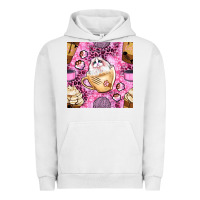 Pigment Lunar Rock cat coffee cups and paw with leopard and glitter seamless pattern bbs Urban Hoodie - BundleAndBundleShop