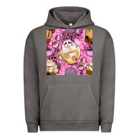 Pigment Tornado cat coffee cups and paw with leopard and glitter seamless pattern bbs Urban Hoodie - BundleAndBundleShop