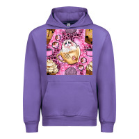 Tulip cat coffee cups and paw with leopard and glitter seamless pattern bbs Urban Hoodie - BundleAndBundleShop