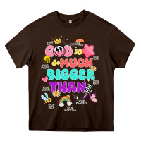 Chocolate Brown god is bigger design Heavy Core Tee - JahusDesignShop