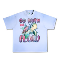 Grape Ice go with flow turtle Urban Heavy Tee - MaliasSmallBusiness