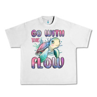 Lunar Rock go with flow turtle Urban Heavy Tee - MaliasSmallBusiness