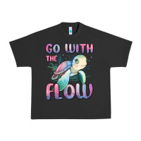 Pigment Black go with flow turtle Urban Heavy Tee - MaliasSmallBusiness