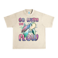 Sandshell go with flow turtle Urban Heavy Tee - MaliasSmallBusiness