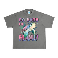 Tornado go with flow turtle Urban Heavy Tee - MaliasSmallBusiness