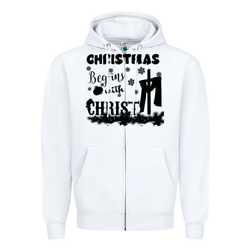Christmas Begins With Christ Zipper Hoodie by Bettercallsaul | Teevron