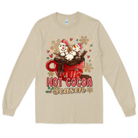 Mushroom hot cocoa season Long Sleeve Tee - MaliasSmallBusiness
