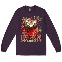 Plum hot cocoa season Long Sleeve Tee - MaliasSmallBusiness