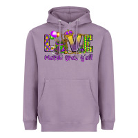 Lavender Love Mardi Gras Y'all Heavyweight Hoodie - HowdyJamesFarm