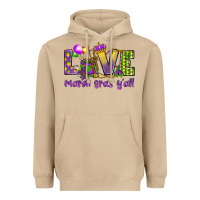 Mushroom Love Mardi Gras Y'all Heavyweight Hoodie - HowdyJamesFarm