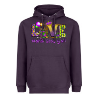 Plum Love Mardi Gras Y'all Heavyweight Hoodie - HowdyJamesFarm