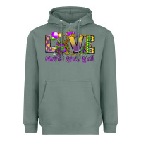 Sage Love Mardi Gras Y'all Heavyweight Hoodie - HowdyJamesFarm