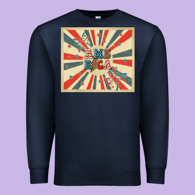 Retro America Premium Sweatshirt Designed By Tumblerdesignbyshophia