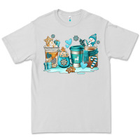 Dove Grey winter coffe cups Premium Tee - AdoDesignShop