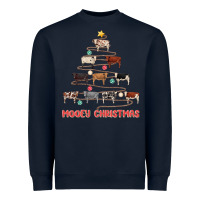 Navy mooey christmas Heavyweight Sweatshirt - MaliasSmallBusiness