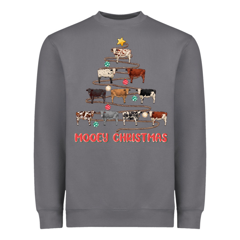 Mooey Christmas Heavyweight Sweatshirt by MaliasSmallBusiness | Teevron