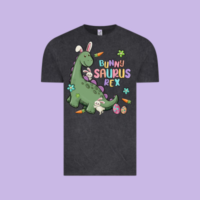 Bunny Saurus Rex Vintage Tee Designed By Maliassmallbusiness