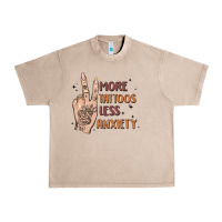 French Oak more tattoos less anxiety Urban Heavy Tee - MaliasSmallBusiness