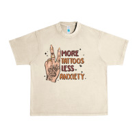 Sandshell more tattoos less anxiety Urban Heavy Tee - MaliasSmallBusiness