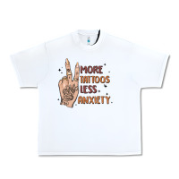 White more tattoos less anxiety Urban Heavy Tee - MaliasSmallBusiness