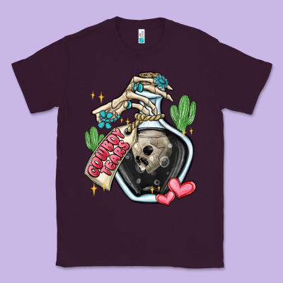 Cowboy Tears Classic Tee Designed By Maliassmallbusiness