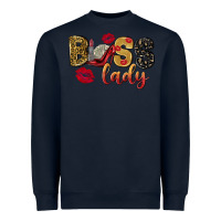 Navy boss lady with money Heavyweight Sweatshirt - NancyCooperArtShop