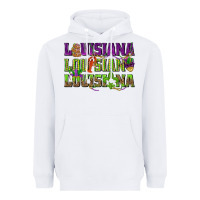 White Louisiana Louisiana Louisiana Heavyweight Hoodie - HowdyJamesFarm
