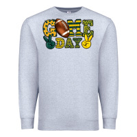 Heather Grey Game day yellow and green team color Premium Sweatshirt - HowdyJamesFarm
