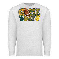 Oatmeal Heather Game day yellow and green team color Premium Sweatshirt - HowdyJamesFarm