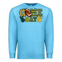 Ocean Blue Game day yellow and green team color Premium Sweatshirt - HowdyJamesFarm