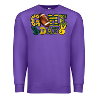 Purple Game day yellow and green team color Premium Sweatshirt - HowdyJamesFarm