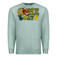Seafoam Game day yellow and green team color Premium Sweatshirt - HowdyJamesFarm