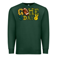 Sports Green Game day yellow and green team color Premium Sweatshirt - HowdyJamesFarm