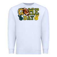 White Game day yellow and green team color Premium Sweatshirt - HowdyJamesFarm