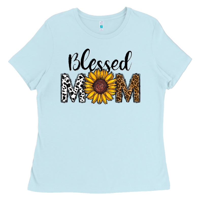 Blessed Mom Ladies Tee by CowhideDigitalArt | Teevron