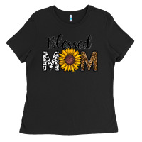 Black blessed mom Ladies Tee - CowhideDigitalArt