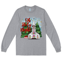 Heather Grey christmas church oh holy night Long Sleeve Tee - MaliasSmallBusiness