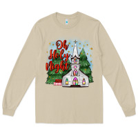 Mushroom christmas church oh holy night Long Sleeve Tee - MaliasSmallBusiness