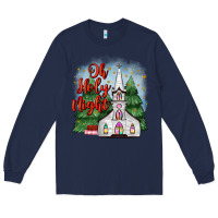 Navy christmas church oh holy night Long Sleeve Tee - MaliasSmallBusiness