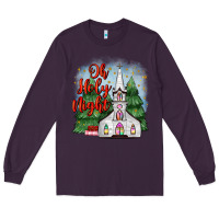 Plum christmas church oh holy night Long Sleeve Tee - MaliasSmallBusiness